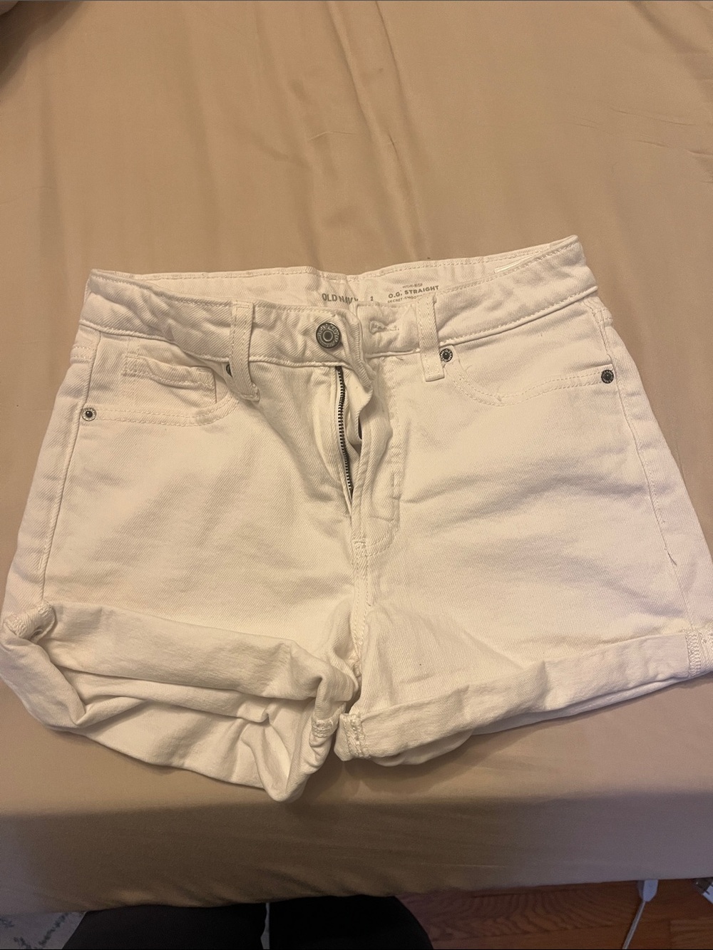 White Women's Denim Shorts - Classic Casual